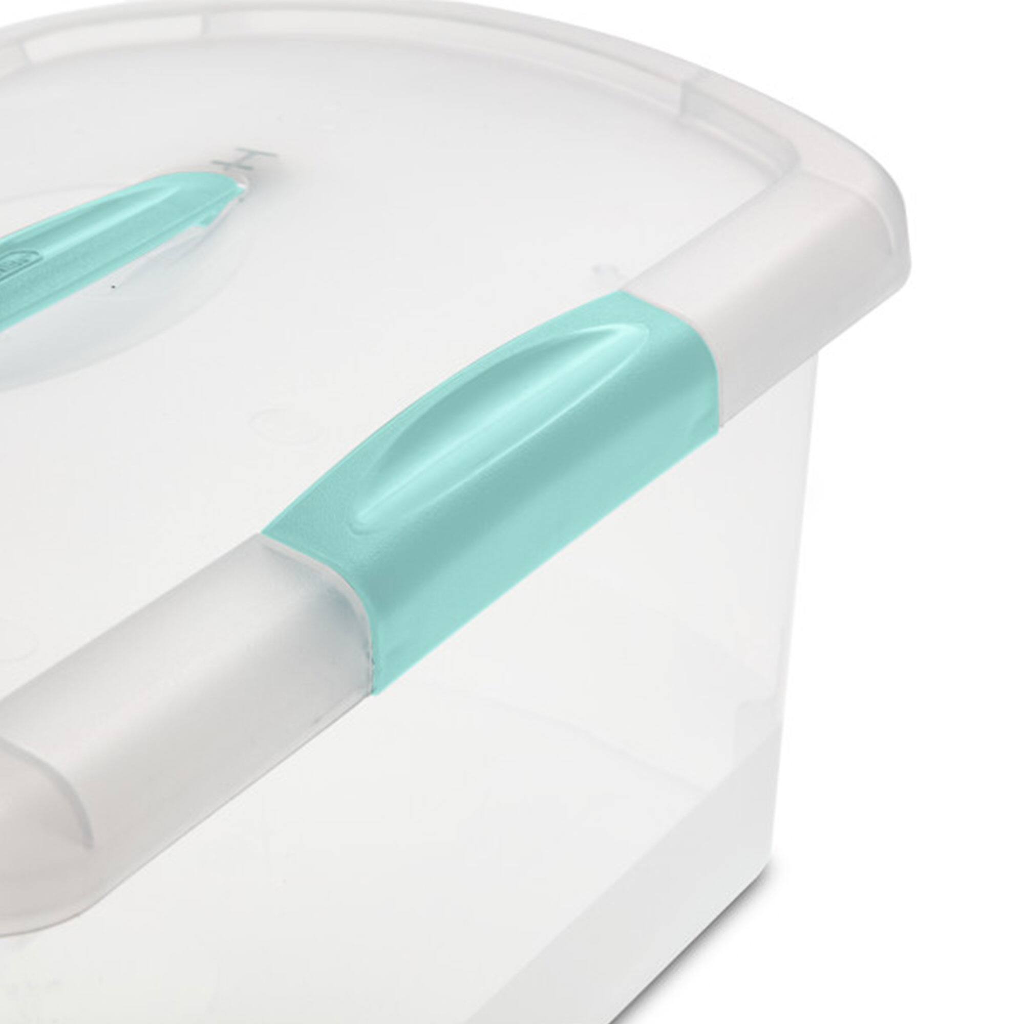 Alt View 8. Sterilite - Sterilite Medium Nesting ShowOffs, Stackable Storage Bin with Latch Lid, 30 Pack.