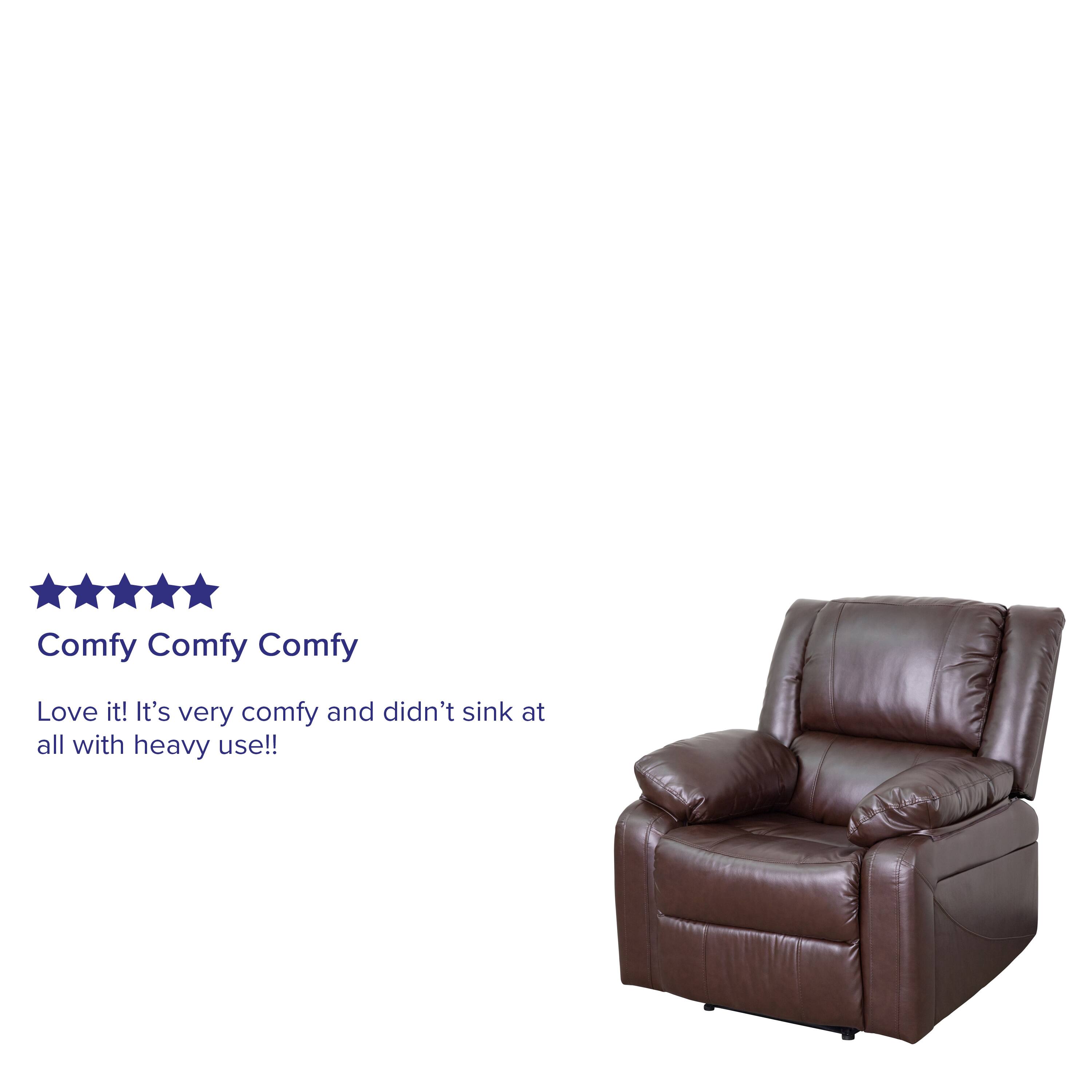 Comfy Comfy Comfy

Love it! It's very comfy and didn't sink at all with heavy use!!