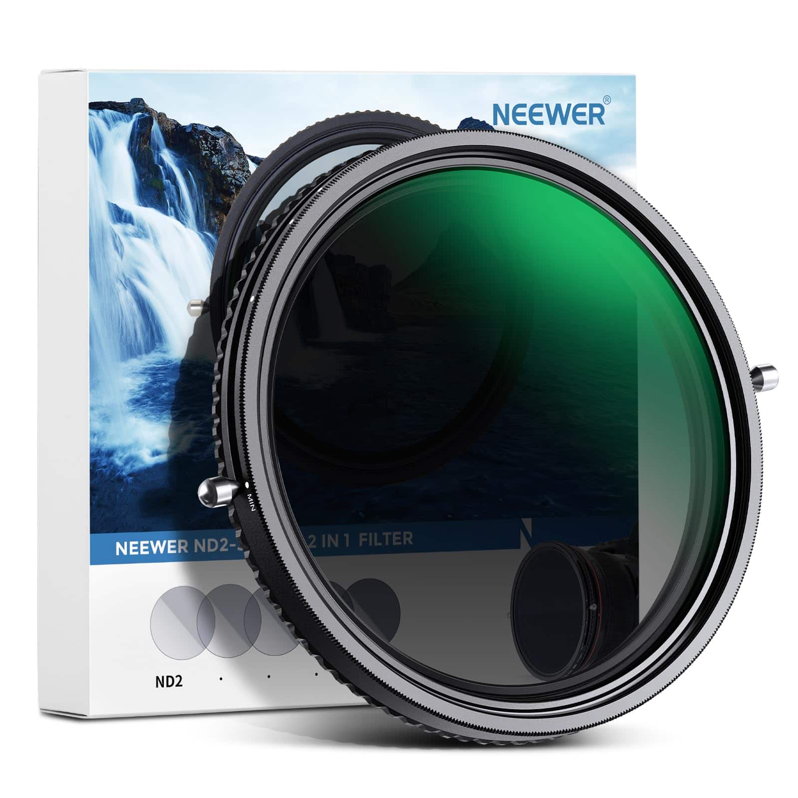 Neewer - 52mm 2-in-1 Variable ND2-32 & CPL Filter