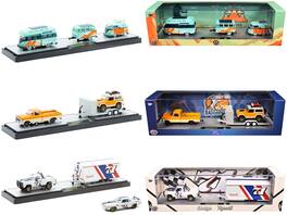 Auto Haulers Set of 3 Trucks Release 85 Limited Edition to 9600 pieces Worldwide 1/64 Diecast Models by M2 Machines - Multicolor