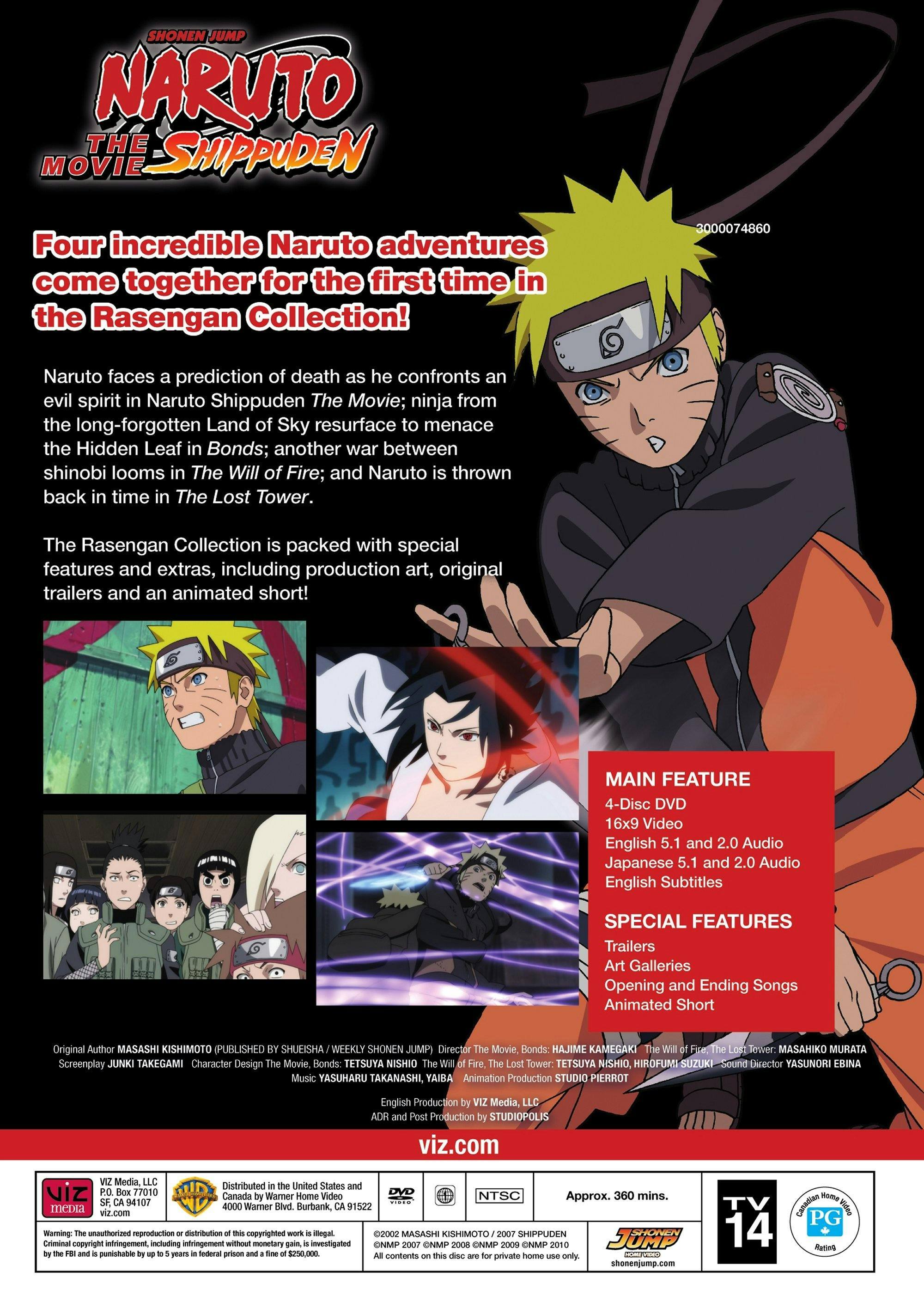 Angle. Naruto the Movie: 1-4 (Box Set) [DVD].