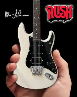 Axe Heaven - Alex Lifeson - Rush Alex Lifeson Hentor Sportscaster Mini Guitar Replica Collectible - Collectibles - Multicolor