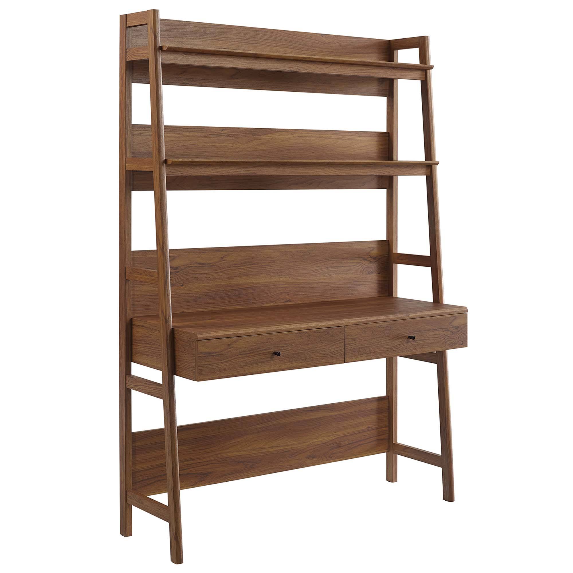 Angle. Modway - Bixby Office Desk by Modway - Walnut.