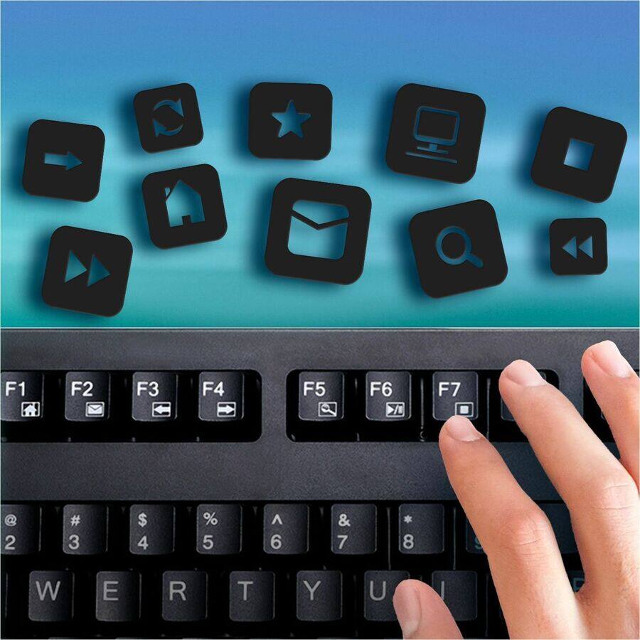 Alt View 5. Adesso - Adesso EasyTouch Rackmount Touchpad Keyboard - Cable Connectivity - USB Interface - 104 Key(s) - Home, Back, Forward, Se - Black.