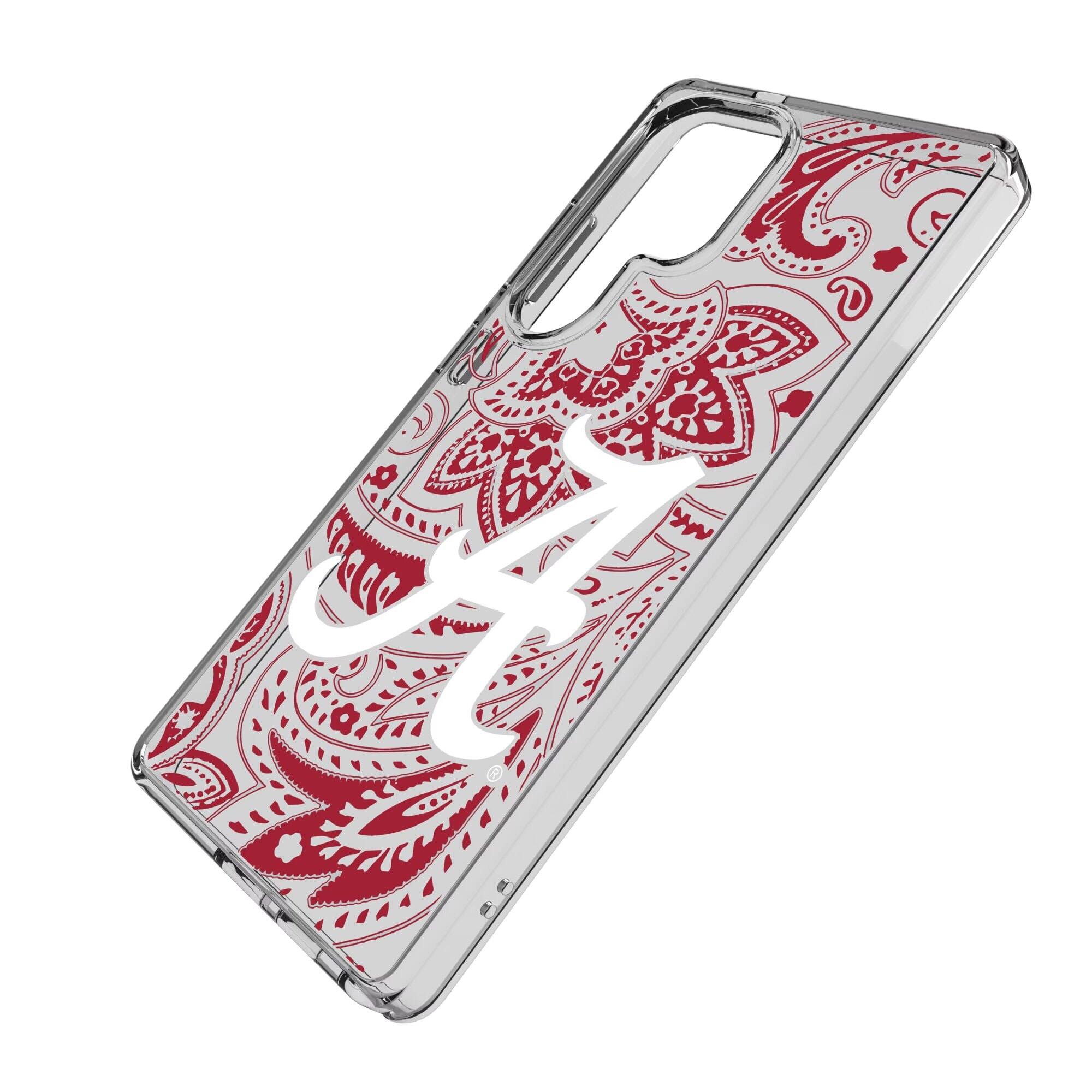 Alt View 1. Keyscaper - Alabama Crimson Tide Paisley Galaxy Clear Case - S24 - Multicolor.