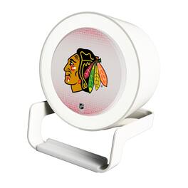 Keyscaper - Chicago Blackhawks Linen Print Nightlight Charger & Bluetooth Speaker - White