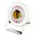 Front. Keyscaper - Chicago Blackhawks Linen Print Nightlight Charger & Bluetooth Speaker - White.