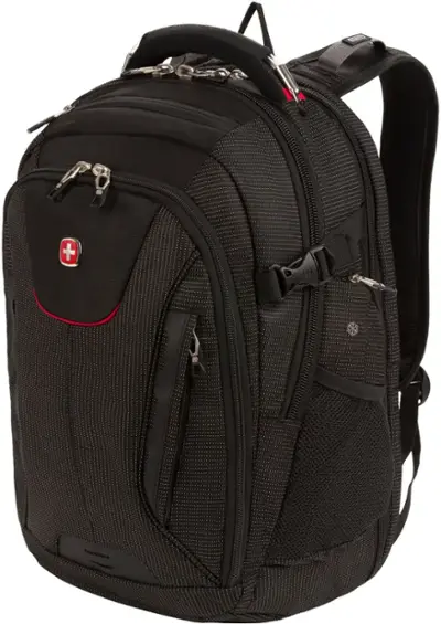 SwissGear - Commander USB ScanSmart Laptop Backpack - Dotted Black