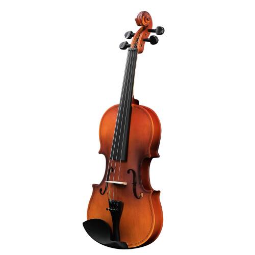 Angle. Winado - Violin for Beginners, 3/4 Full Size Acoustic Fiddle Kit, Natural | Includes Case, Bow, Rosin - Natural.