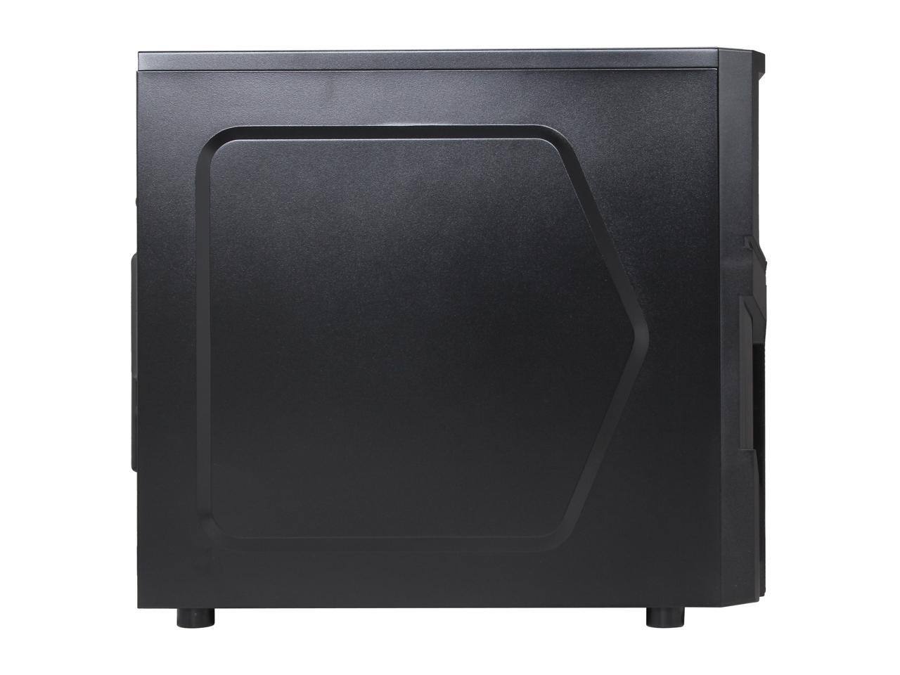 Alt View 4. Thermaltake - Thermaltake Versa H21 Mid Tower Computer Case with USB 3.0 and All-Black Interior(CA-1B2-00M1NN-00) - Black.