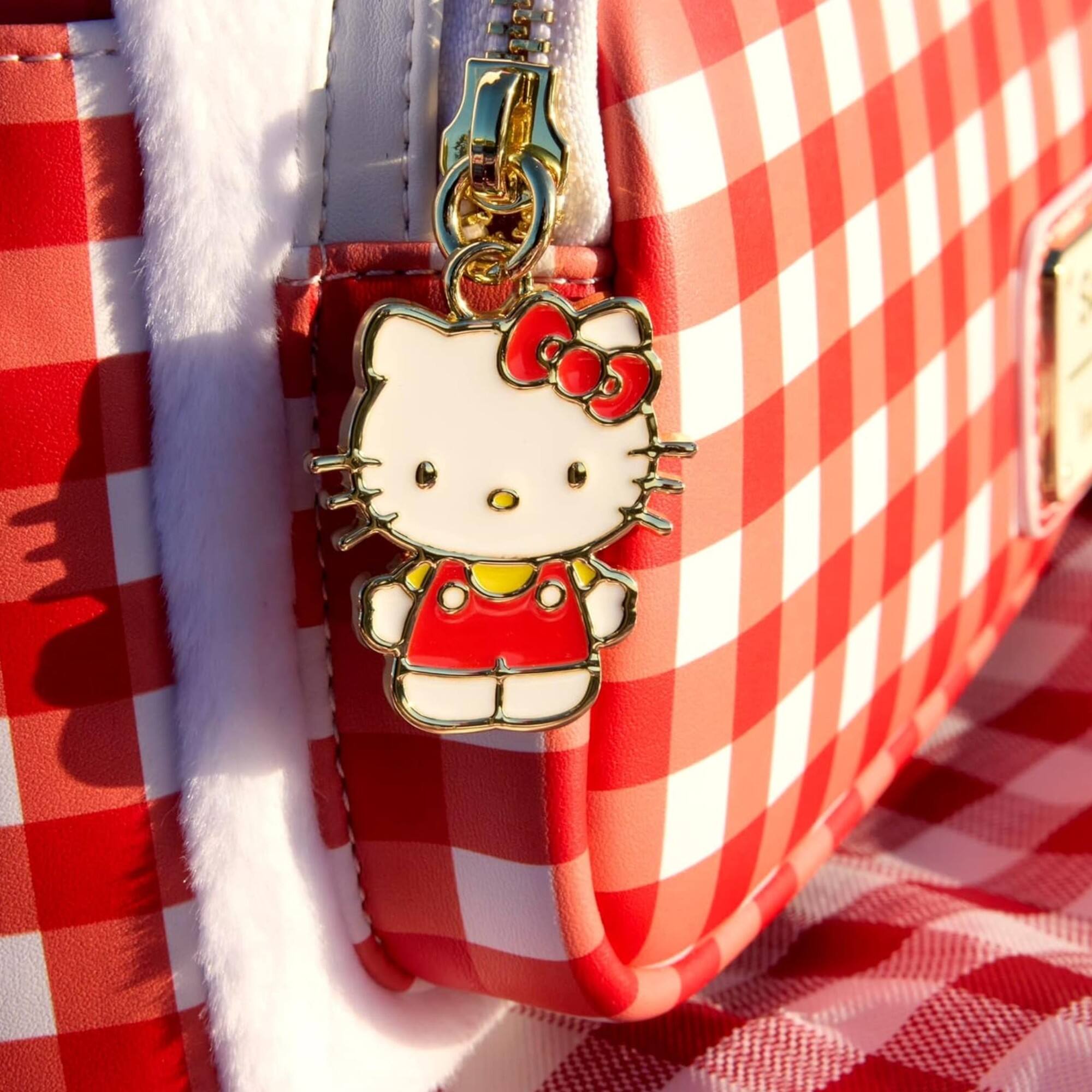 Alt View 2. LoungeFly - Loungefly Sanrio Hello Kitty Gingham Mini Backpack - Multicolored.