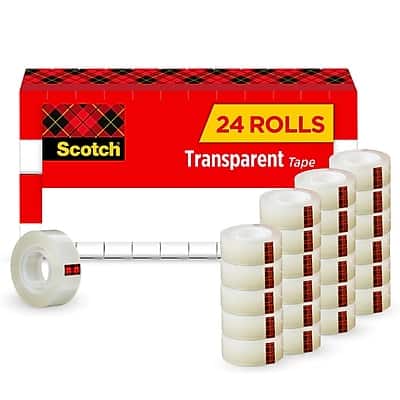 "Scotch - Transparent Tape Refill, 3/4"" x 27.77 yds., 1"" Core, Clear, 24 Rolls/Pack (600K24)" price history on PriceWatchPro