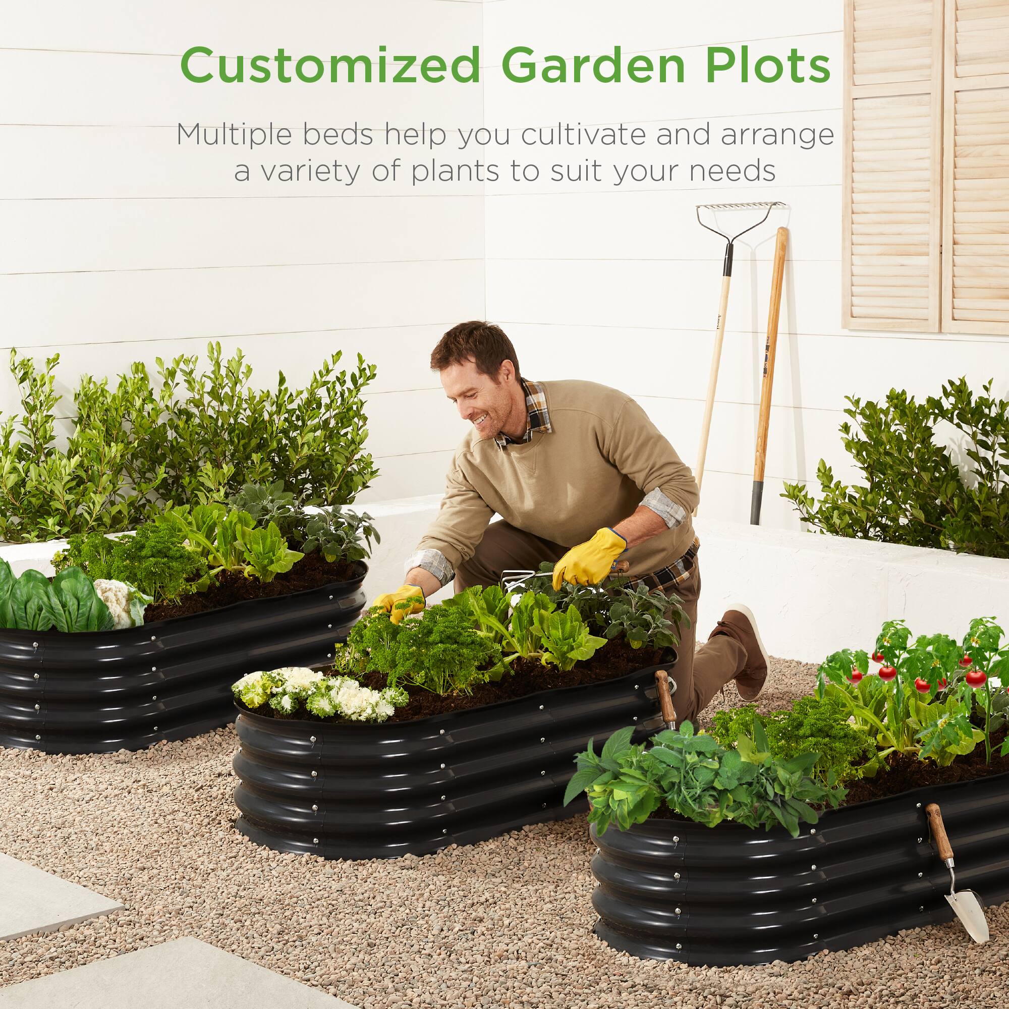 Customized Garden Plots

Multiple beds help you cultivate and arrange a variety of plants to suit your needs