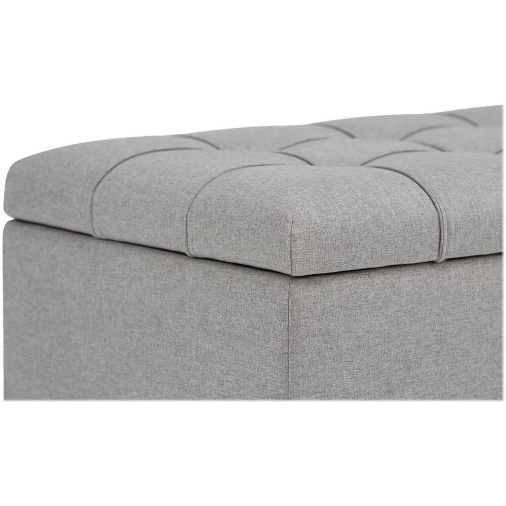 Alt View 12. Simpli Home - Sienna Storage Ottoman Bench - Dove Gray.