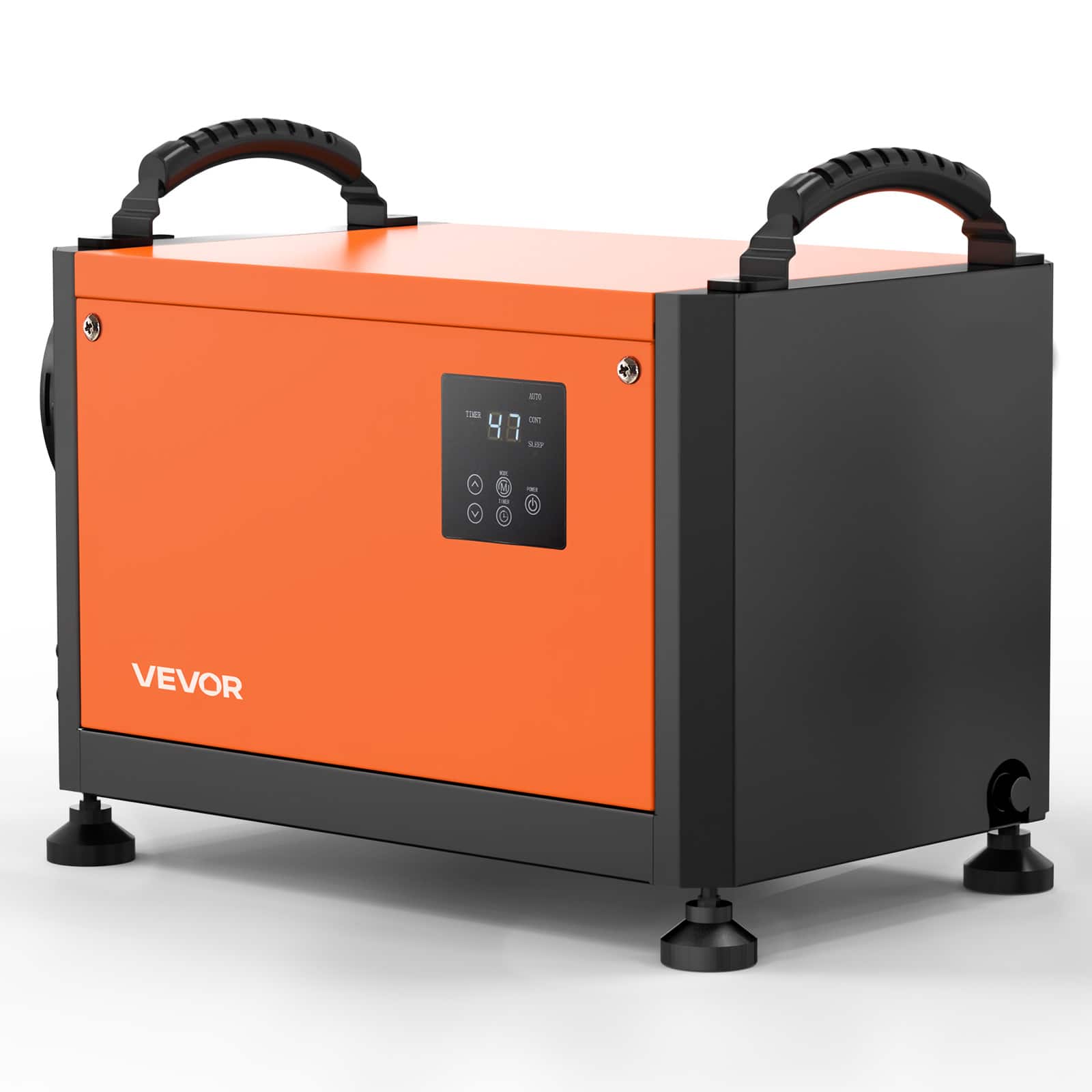 VEVOR - 70 Pints Commercial Dehumidifier with Drain Hose,Portable Crawl Space Dehumidifiers for Basement Storage Room Industrial - Orange;Black