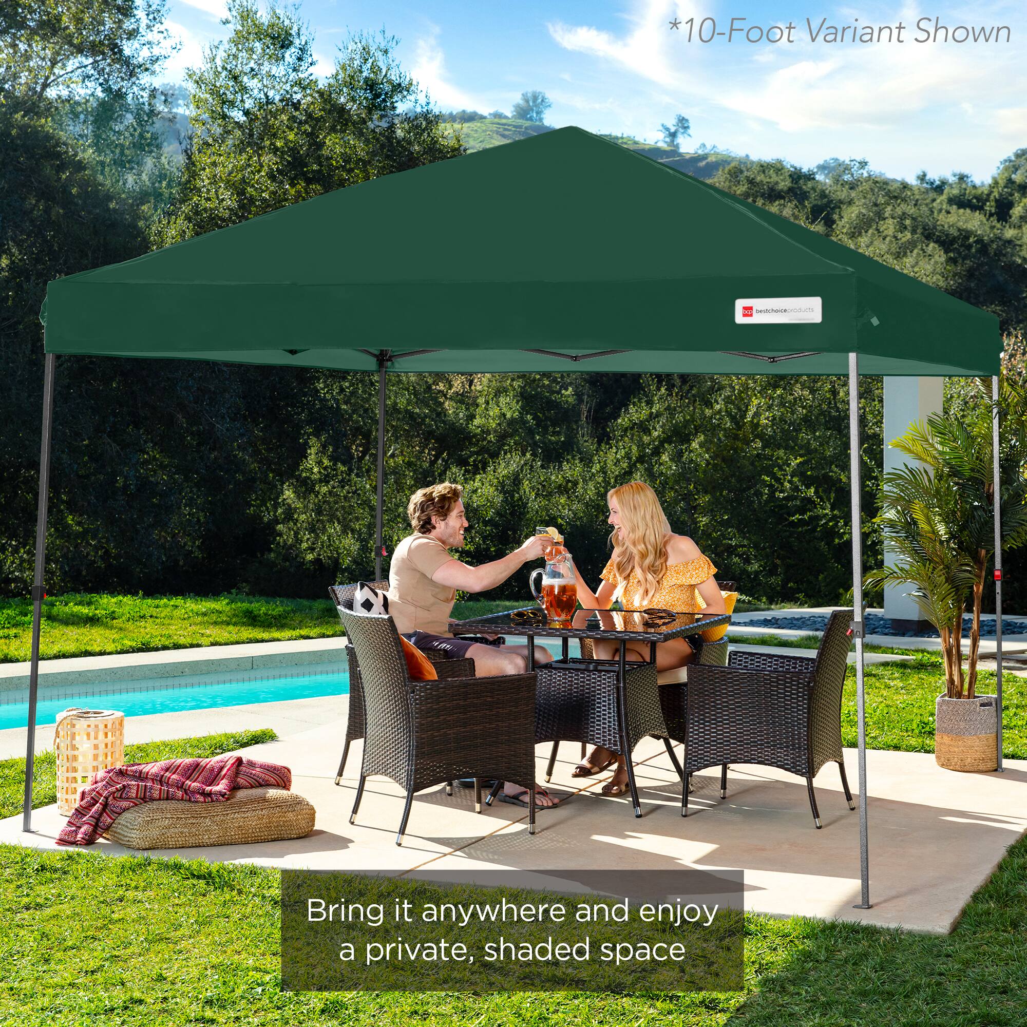 *10-Foot Variant Shown

Bring it anywhere and enjoy a private, shaded space

Bring it anywhere and enjoy a private, shaded space
