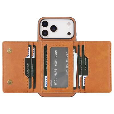 Dteck 2 in 1 Magnetic Wallet Case for Apple iPhone 17 Pro, Shockproof PU Leather Cover with Detachable 7 Card Holder Brown 50076i17pro - Best Buy Dteck 2 in 1 Magnetic Wallet Case for Apple iPhone 17 Pro, Shockproof PU Leather Cover with Detachable 7 Card Holder Brown 50076i17pro - Best Buy
