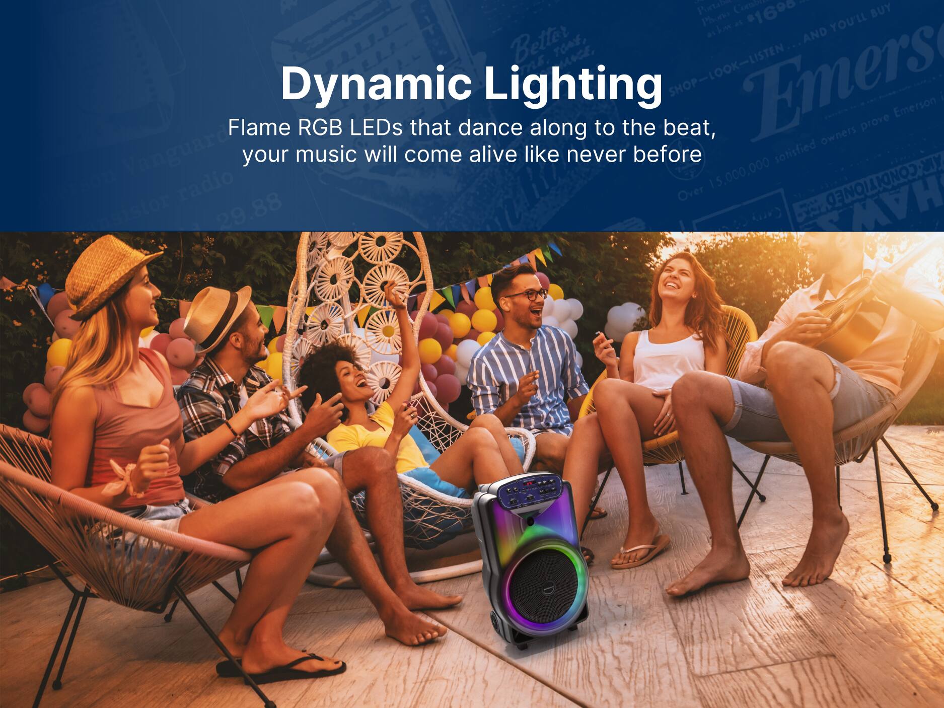 Dynamic Lighting

Flame RGB LEDs that dance along to the beat, your music will come alive like never before