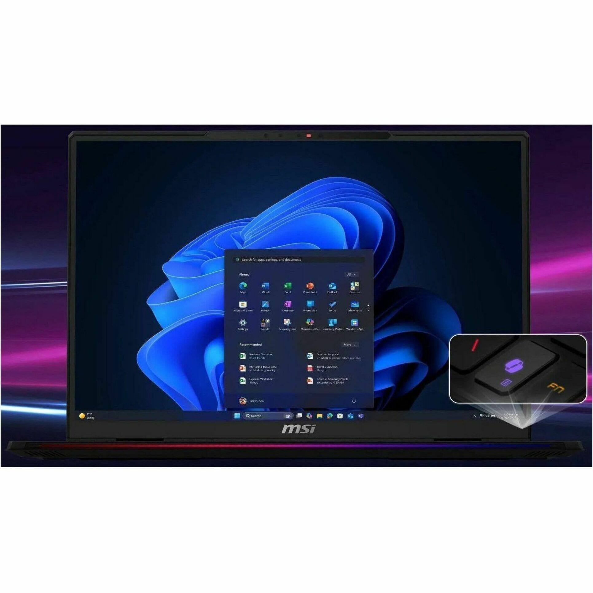 Alt View 27. MSI - 18" Gaming Laptop 3840 x 2400 () - AMD Ryzen 9 9955HX3D with 64GB Memory - GeForce RTX 5080 - 2 TB SSD - Core Black, Black.