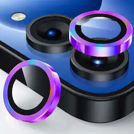Dteck - Camera Lens Protector for Samsung Galaxy Z Flip8 (2026), HD Clarity, Scratch Protection, Real Metal Glass Lens Cover - Multicolour