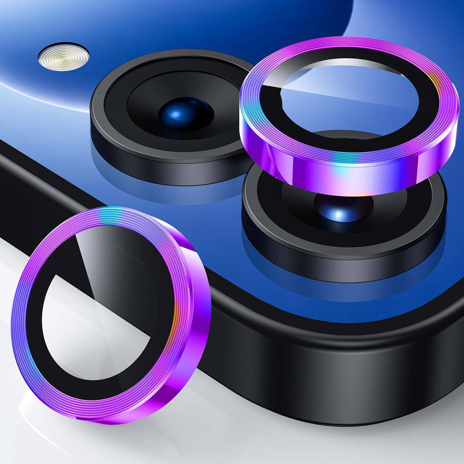 Dteck - Camera Lens Protector for Samsung Galaxy Z Flip8 (2026), HD Clarity, Scratch Protection, Real Metal Glass Lens Cover - Multicolour