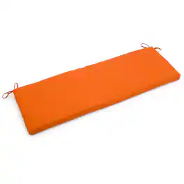 Blazing Needles - 57-inch by 19-inch Outdoor Spun Polyester Loveseat Cushion - Tangerine Dream