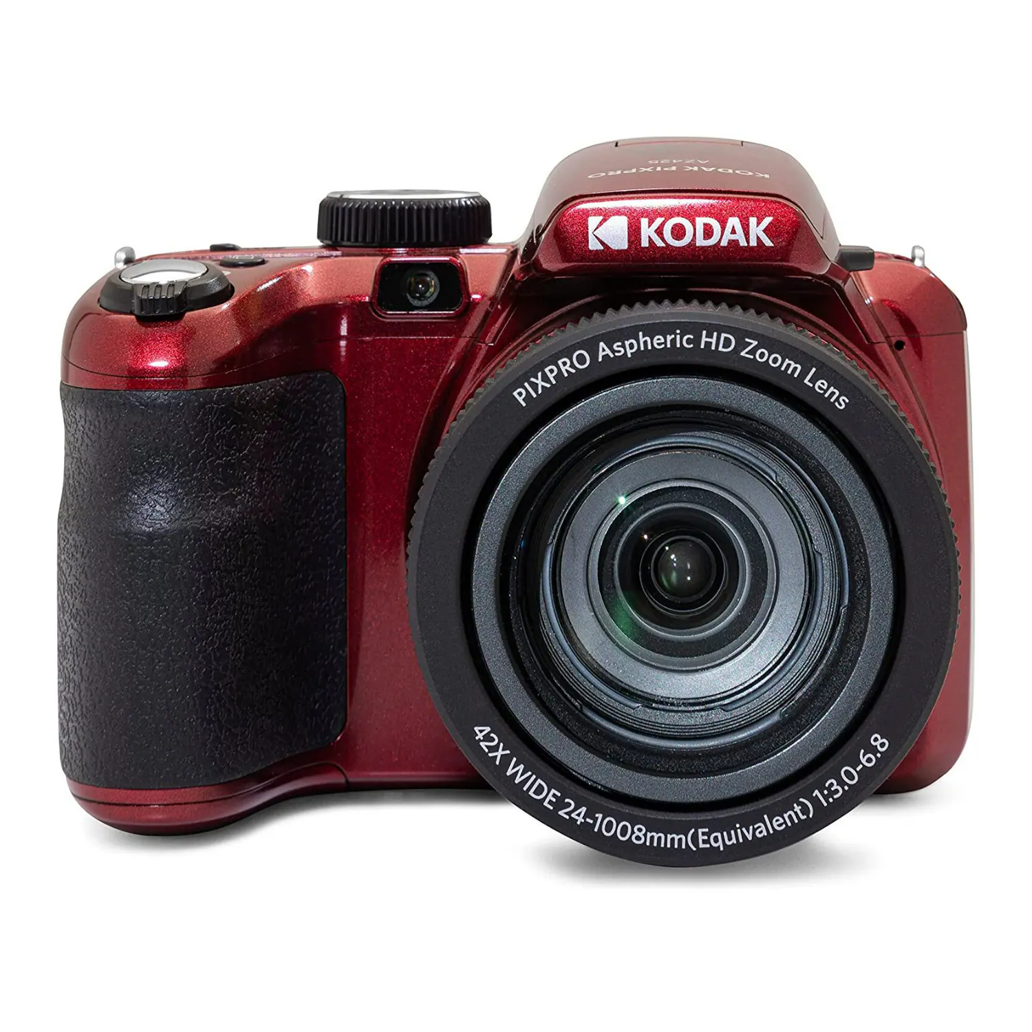 The text on the image reads: "Kodak Aspheric HD PIXPRO Zoom Lens 42X WIDE 1:3.0-6.8 4-1008mm (Equivalent)."