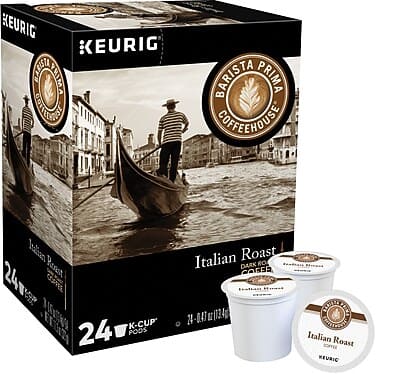 Barista Prima - Italian Roast Coffee Keurig K-Cup Pods, Dark Roast, 24/Box
