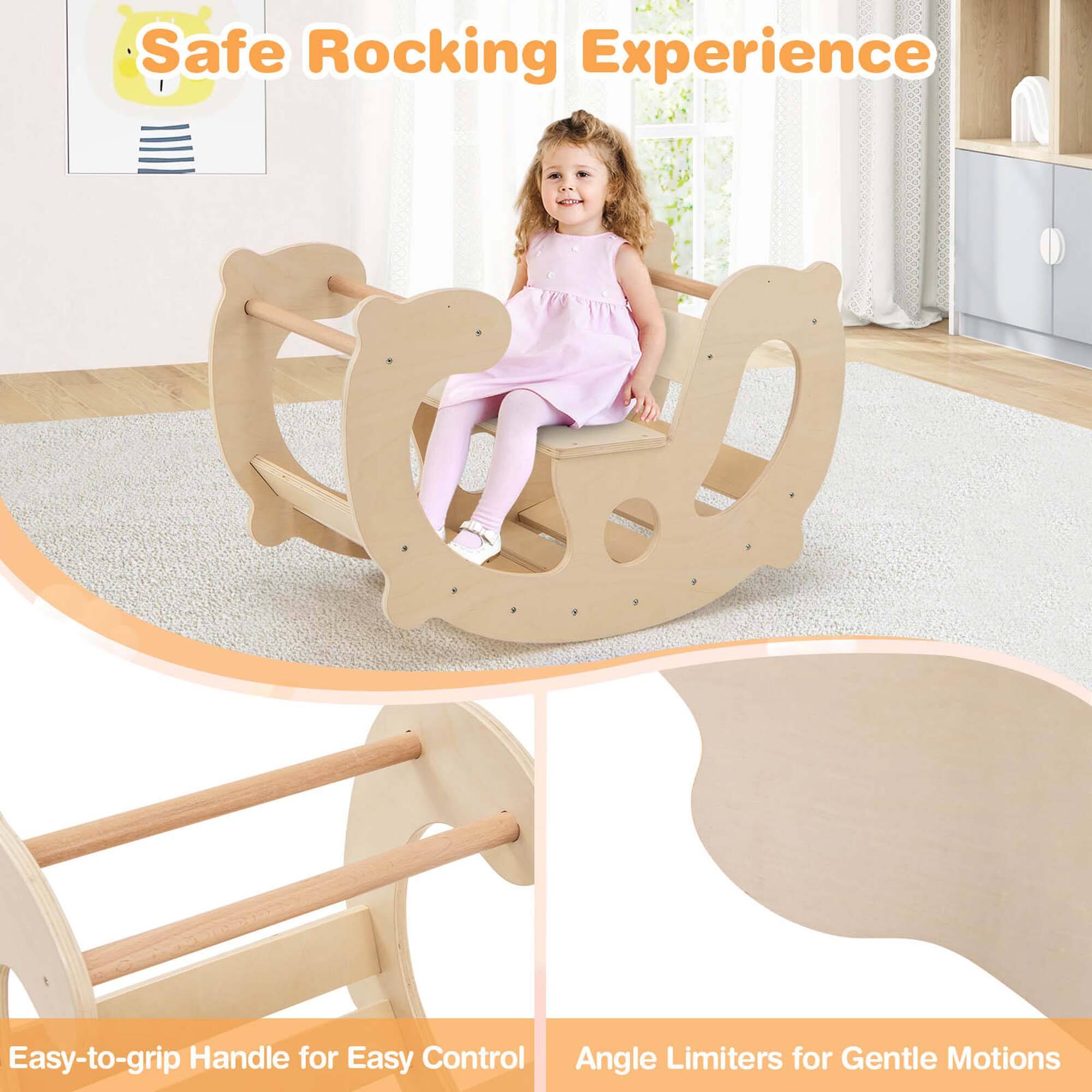 Safe Rocking Experience

Easy-to-grip Handle for Easy Control

Angle Limiters for Gentle Motions