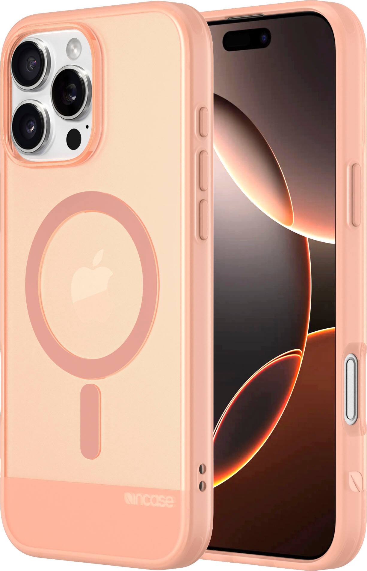 Angle. Incase - Slim Case with MagSafe for Apple iPhone 16 Pro Max - Blush Pink.