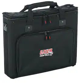 Gator - 2U Audio Rack Bag, with Large Outside Accessory Pockets, Heavy Duty Shoulder Strap & Close-Grained 9mm Plywood Cabinets