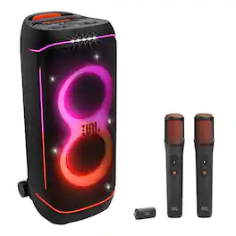 JBL - PartyBox 720 Portable Party Speaker Bundle with EasySing Wireless Mics - Black