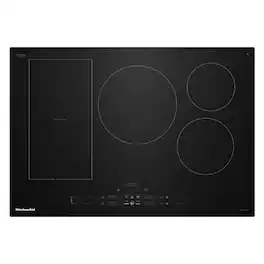 KitchenAid - 30" Electric Induction Cooktop with 5 Cooking Zones and Temp Cook Induction Technology - Black