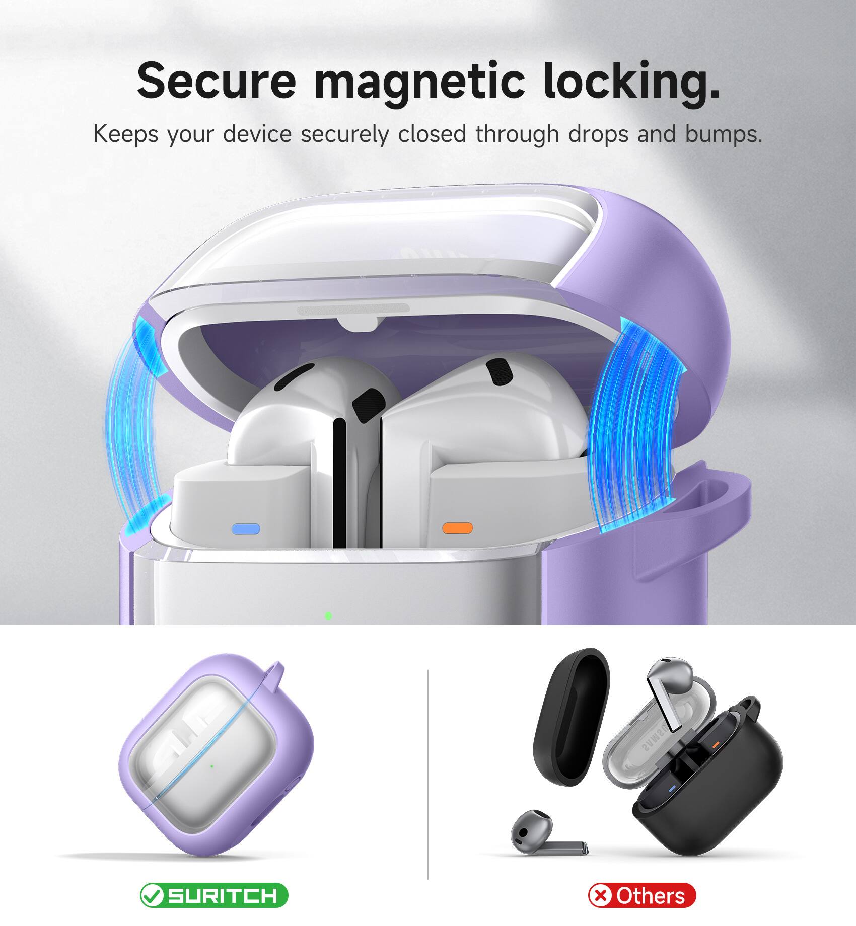 Secure magnetic locking.  
Keeps your device securely closed through drops and bumps.  
SWVS SURITCH x Others