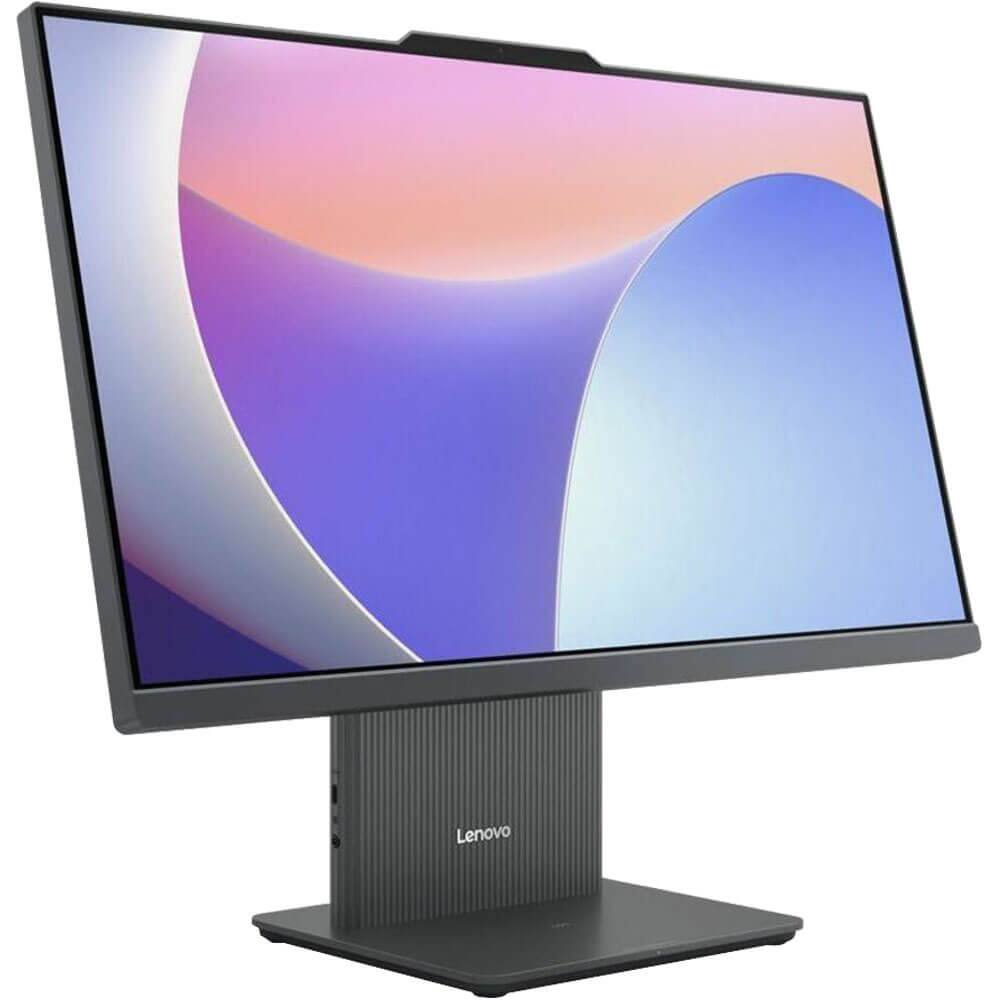 Left. Lenovo - 24" IdeaCentre All-in-One – Intel Core i5-13420H – 8GB Memory – 256GB Solid State Drive - Luna Gray.