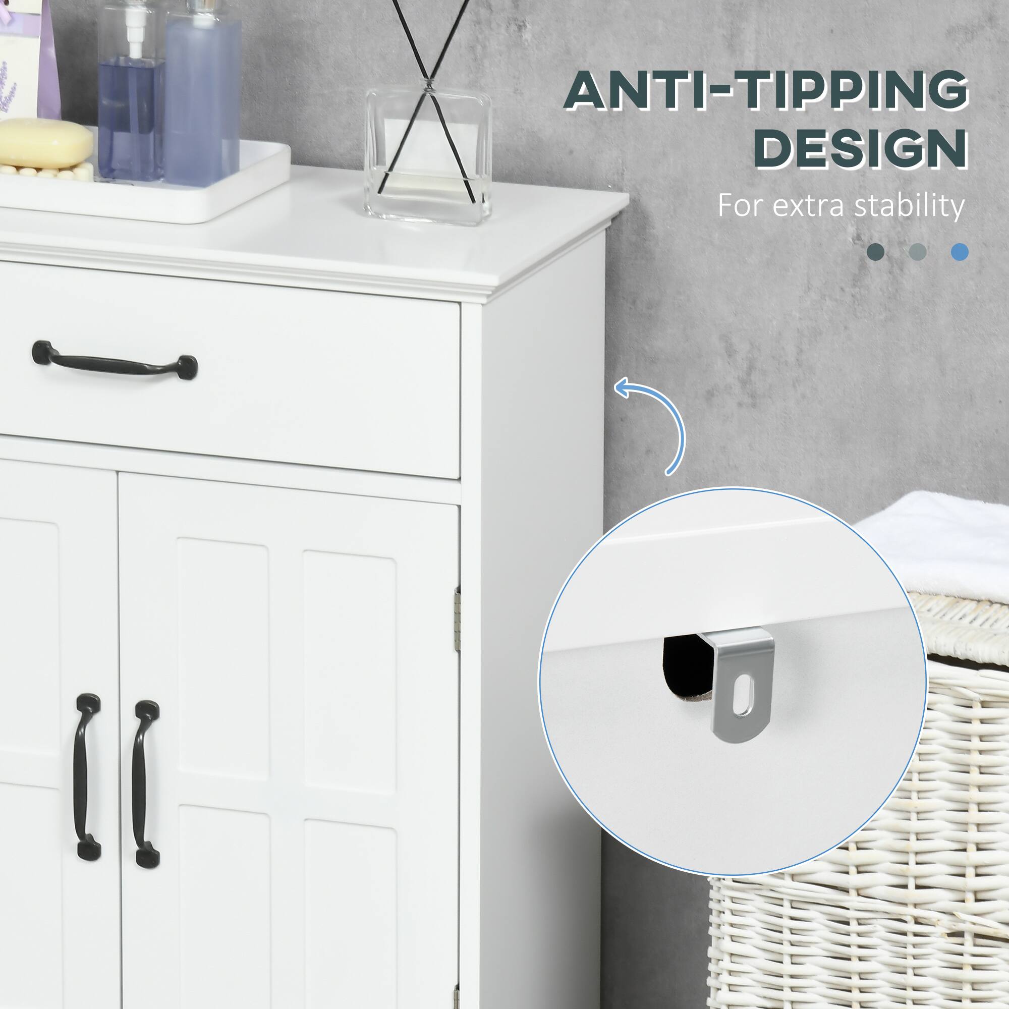 ANTI-TIPPING DESIGN
For extra stability