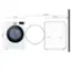 Left. LG - 7.4 Cu. Ft. Stackable Smart Electric Dryer with Steam and Built-In Intelligence - White.