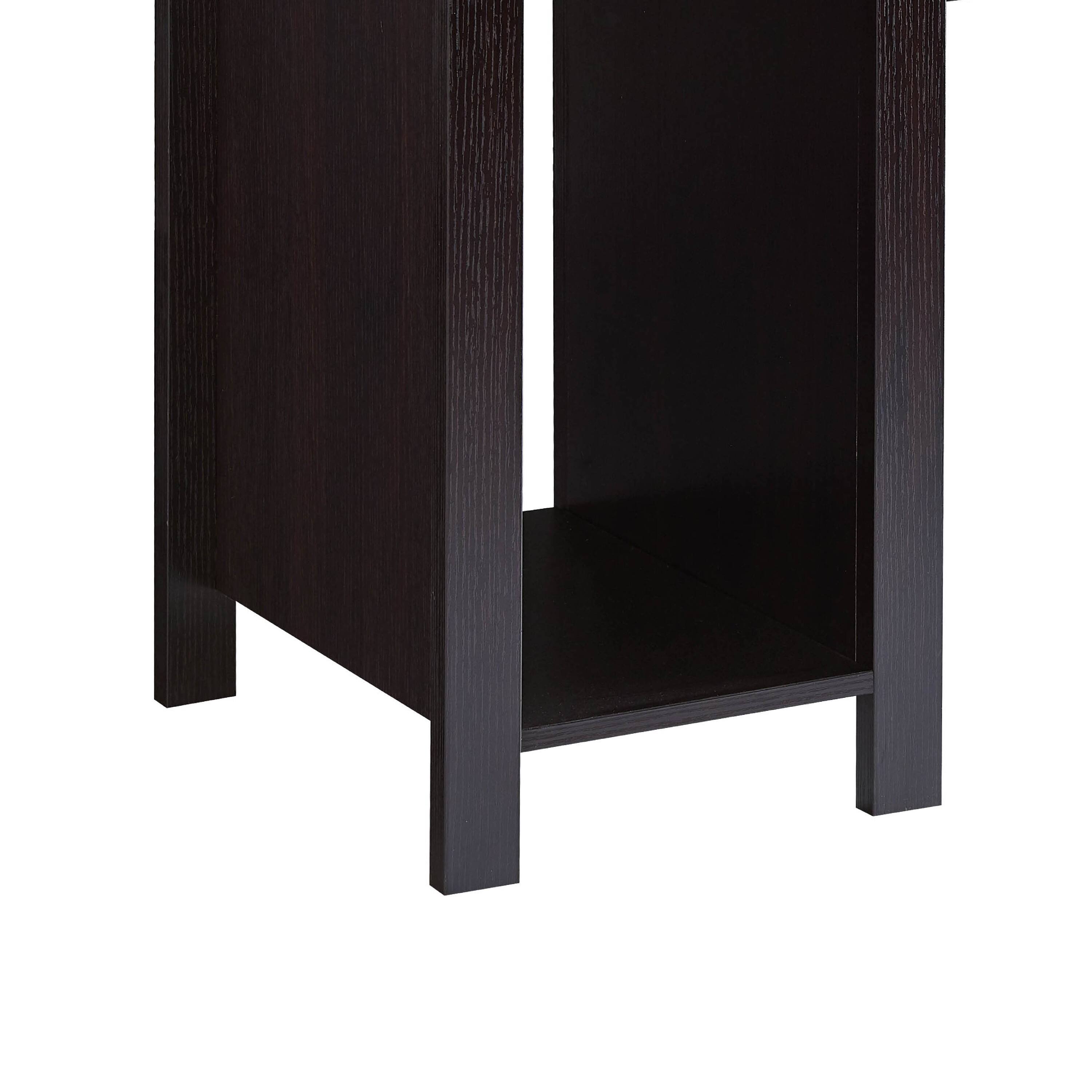 Back. Manhattan Lane - Akol Computer Desk, Keyboard Drawer and Storage, 39 Inch, Black - Black Brown.