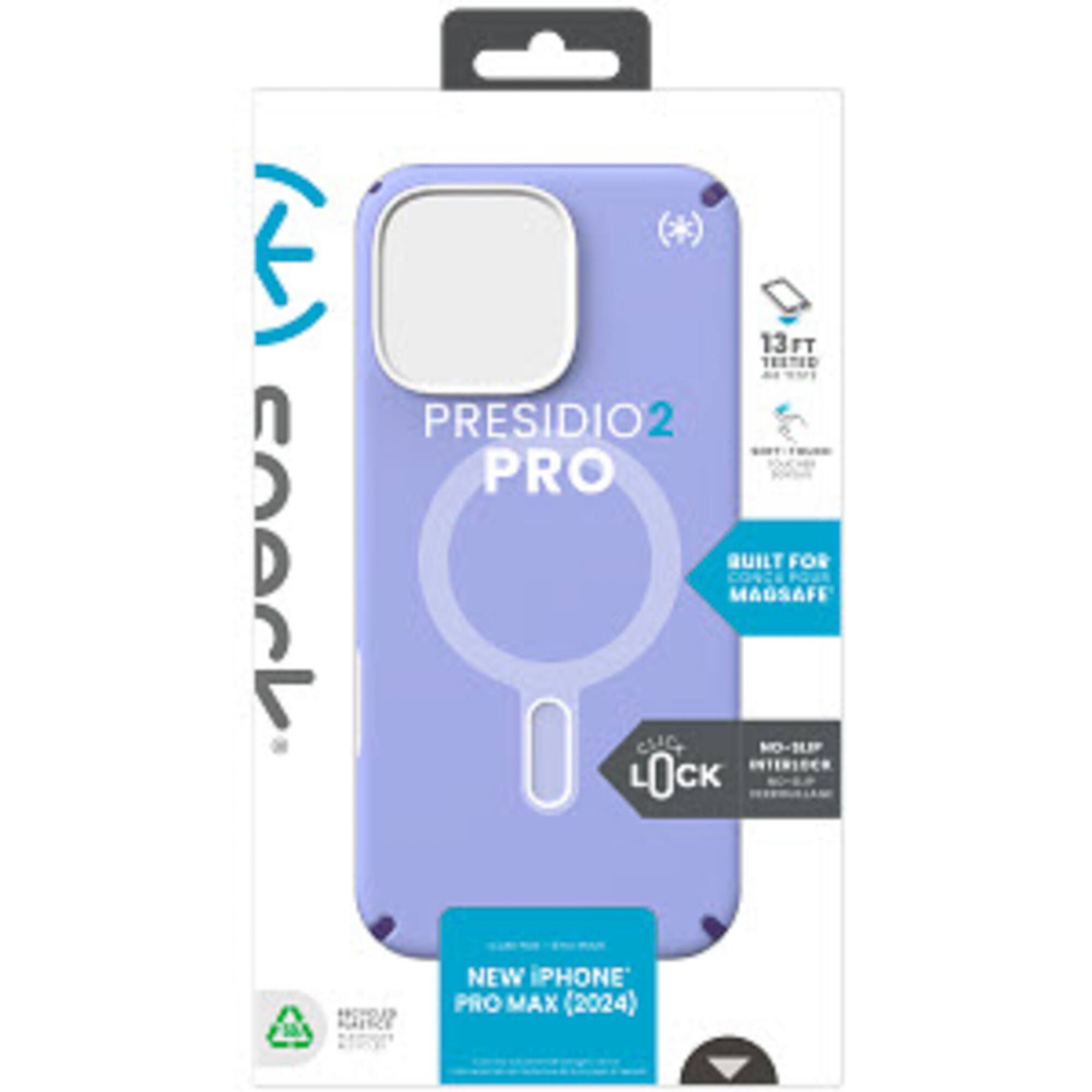 Presidio2 Pro is a new iPhone Pro Max (2024) case that is built for MagSafe and has a lock feature. It is designed to provide protection for the new iPhone Pro Max (2024) and is available in a purple color. The case is made by a company called OOLY.