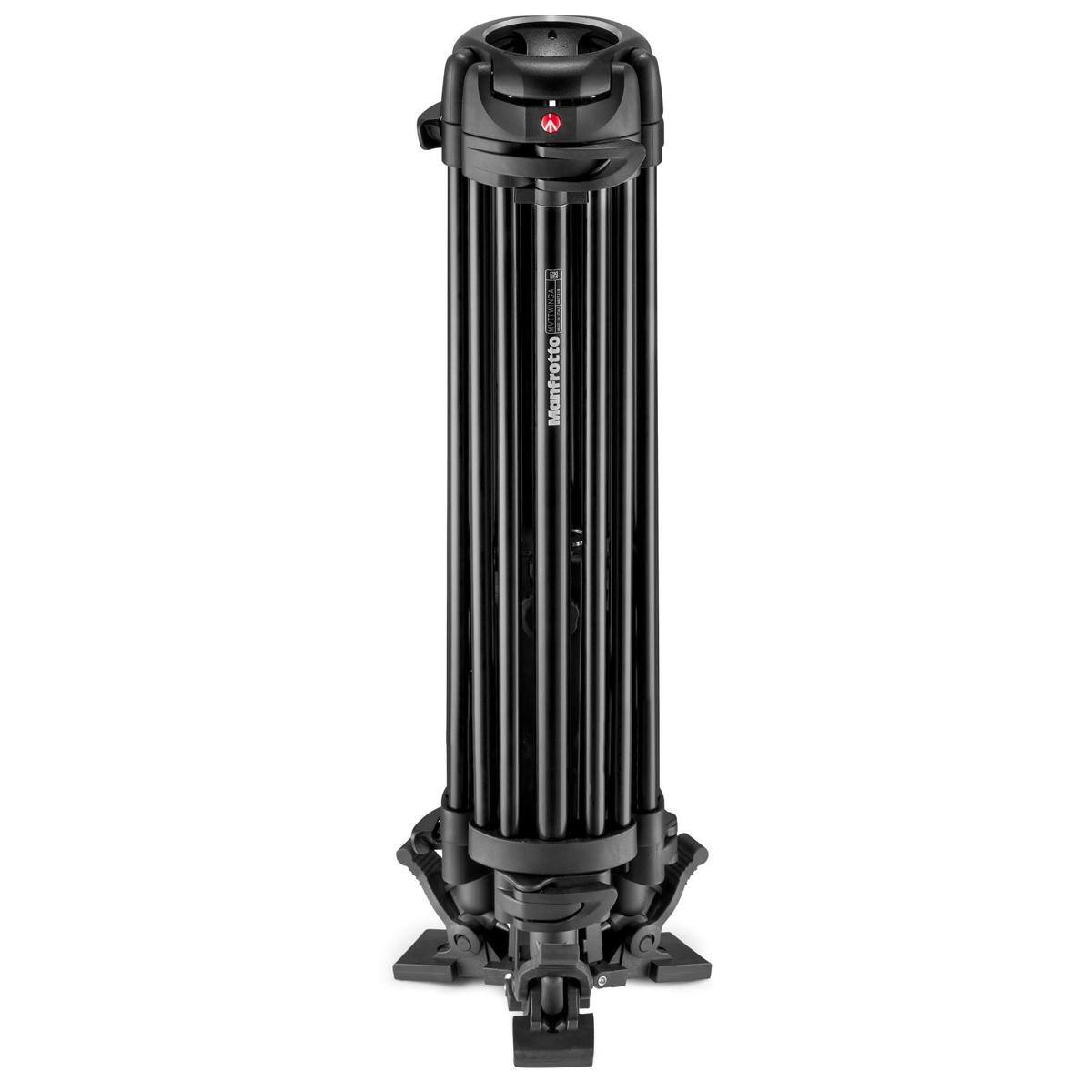 Alt View 2. Manfrotto - Manfrotto 3-Section Aluminum Twin Leg Video Tripod with Ground Spreader.