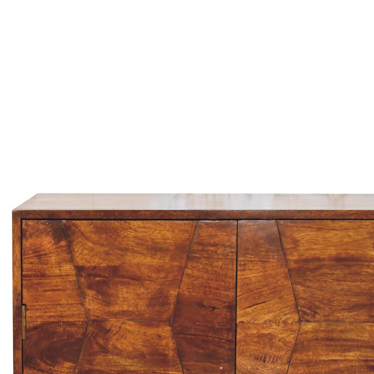 Alt View 1. Artisan Furniture - Artisan Furniture Solid Wood Wavecrest Chestnut Cabinet, Brown - Brown.