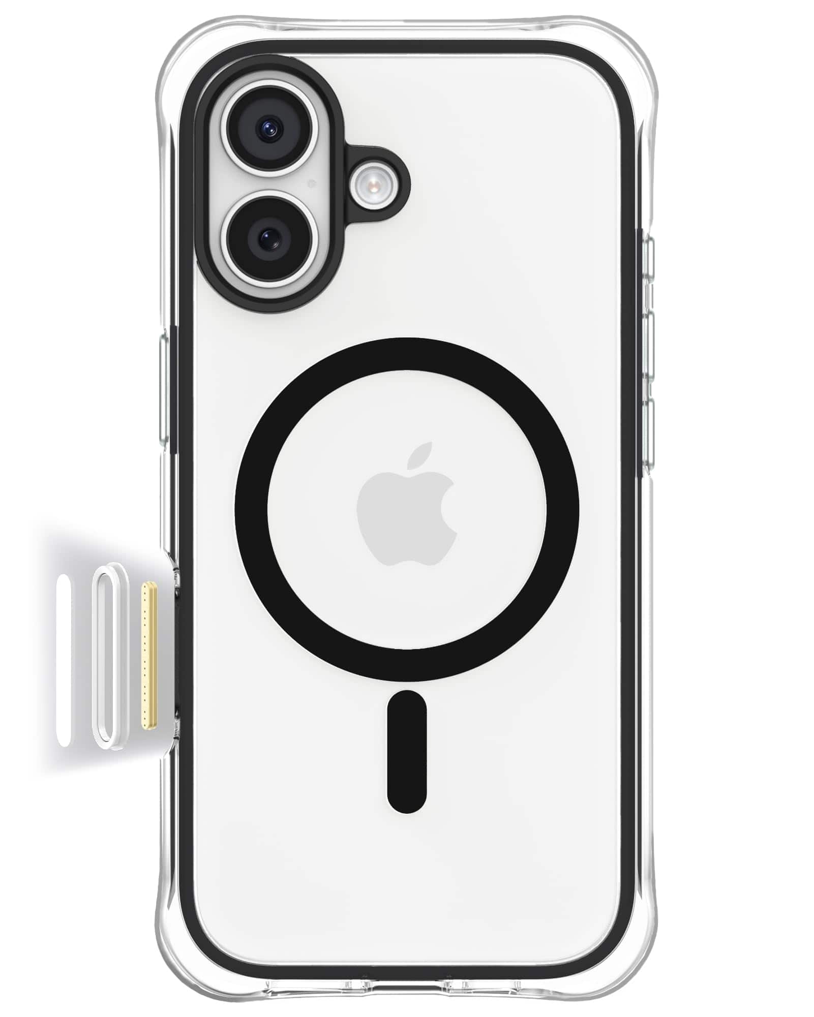 Ornarto - Air Case for iPhone 17 Clear with MagSafe | Camera Control Button | Built-in Air Phone Cover - Black