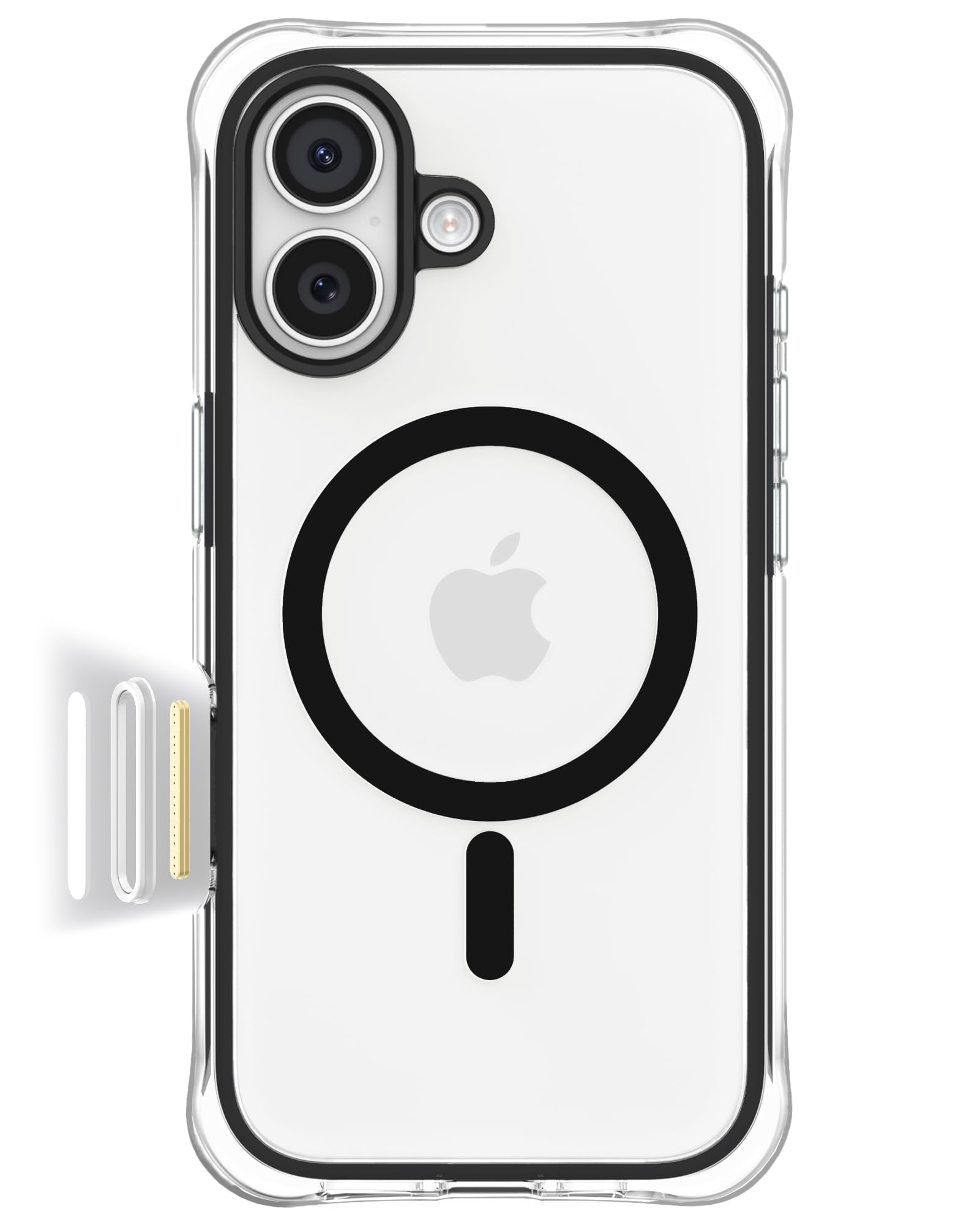 Ornarto - Air Case for iPhone 17 Clear with MagSafe | Camera Control Button | Built-in Air Phone Cover - Black