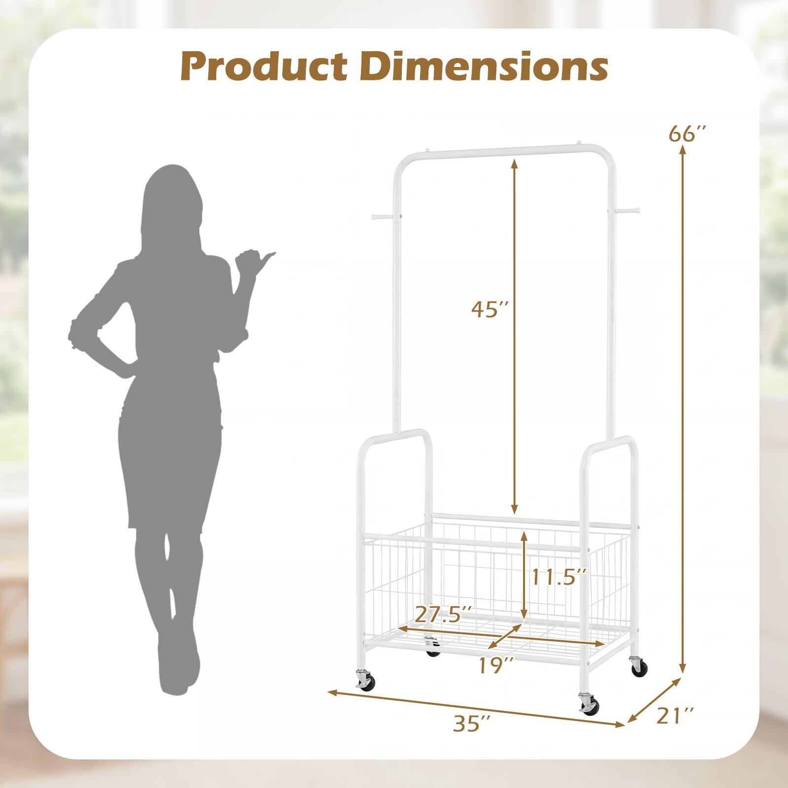 Product Dimensions: 66" x 45" x 11.5" x 27.5" x 19" x 35" x 21"