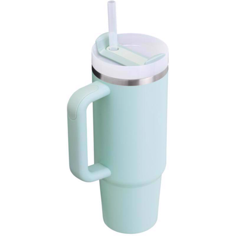 Alt View 2. Stanley - Quencher H2.0 FlowState 30 oz BPA Free Insulated Straw Tumbler - Seafoam.