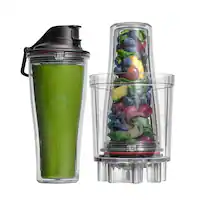 Vitamix - Personal Cup Adapter with Two 20-Ounce Blender Cups - Clear - Front_Zoom