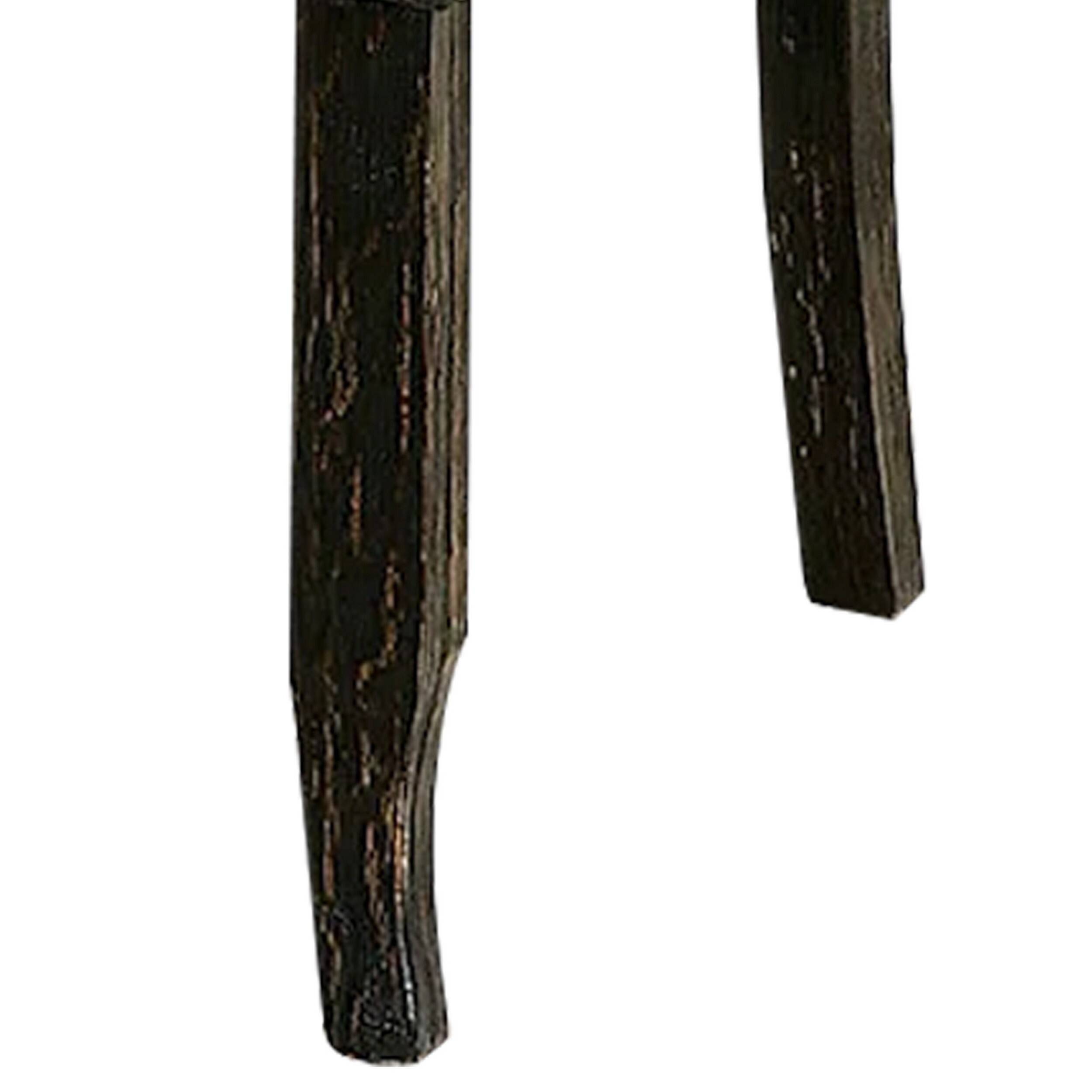 Alt View 3. Manhattan Lane - Bega 23 Inch Dining Chair, Set of 2, Wingback, Button Tufted - Gray, Antique Black.