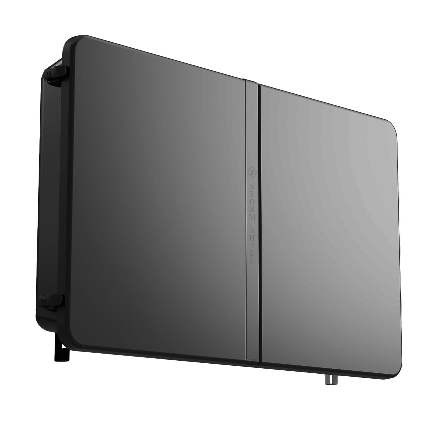 Alt View 15. Storm Shell - Deluxe Weatherproof 55”  Outdoor TV Enclosure with Full Motion TV Mount Included - Black.