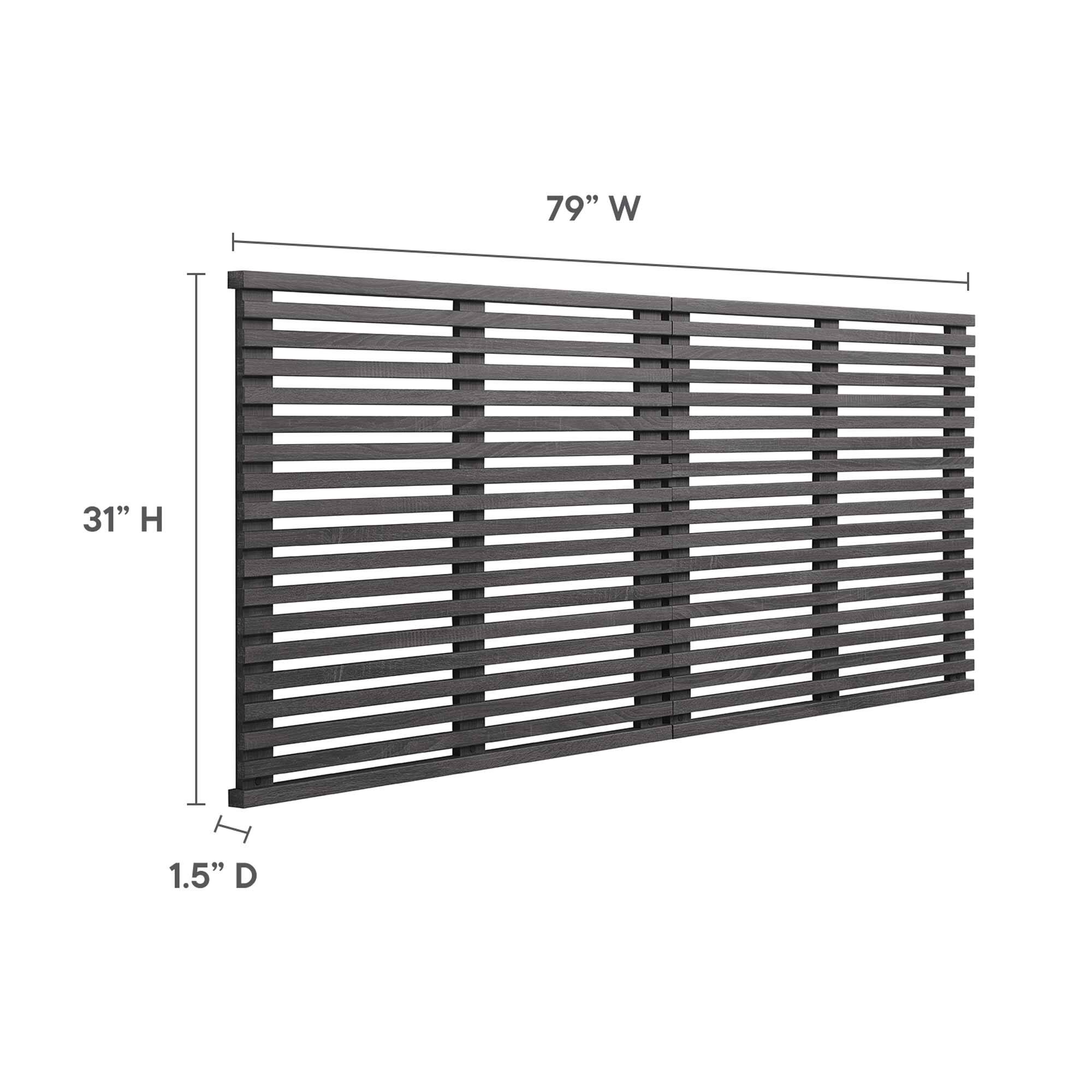 79" W  
31" H  
1.5" D
