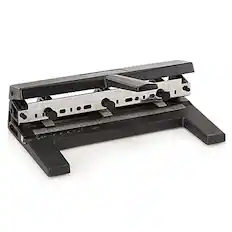 Front. Swingline - Heavy Duty Desktop Adjustable Hole Punch, 40 Sheet Capacity, Black - Black.